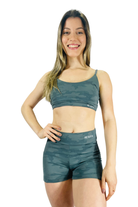 SHORT COM BOLSO CINZA CAMUFLADO - Imagem 1