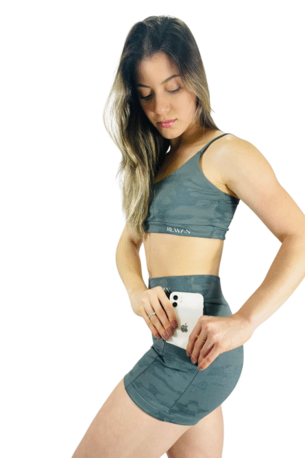 SHORT COM BOLSO CINZA CAMUFLADO - Imagem 2