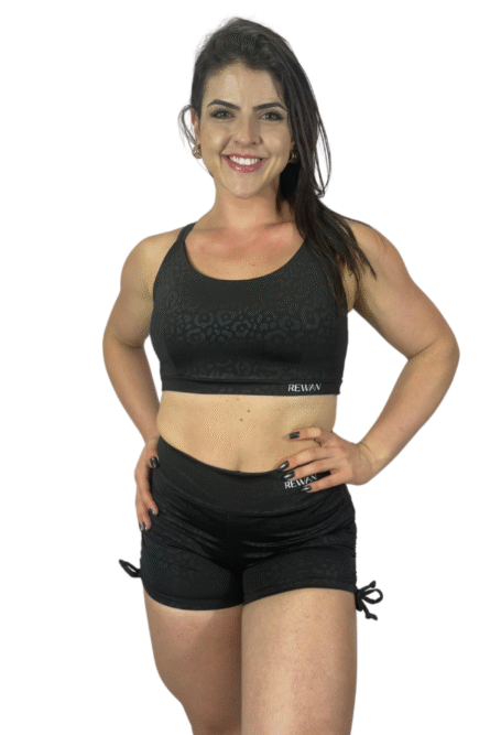 SHORT AMARRAÇÃO LATERAL BLACK FERA - Imagem 1