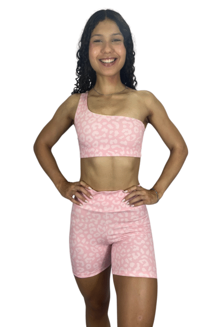 SHORT BÁSICO ROSA ESTAMPADO - Imagem 1