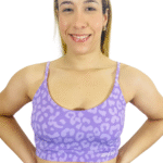TOP ALCINHA LILAS ESTAMPADO