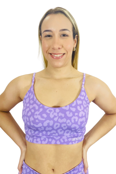 TOP ALCINHA LILAS ESTAMPADO - Imagem 1