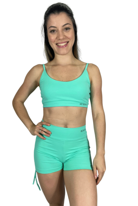 TOP ALCINHA VERDE ÁGUA POLIAMIDA - Imagem 3