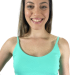 TOP ALCINHA VERDE ÁGUA POLIAMIDA