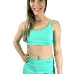 SHORTS BÁSICO VERDE ÁGUA POLIAMIDA