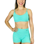 SHORTS COM BOLSO VERDE ÁGUA