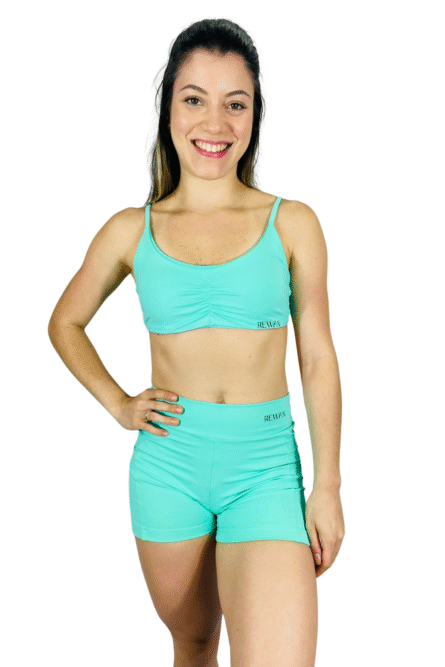 SHORT COM BOLSO VERDE ÁGUA - Imagem 1