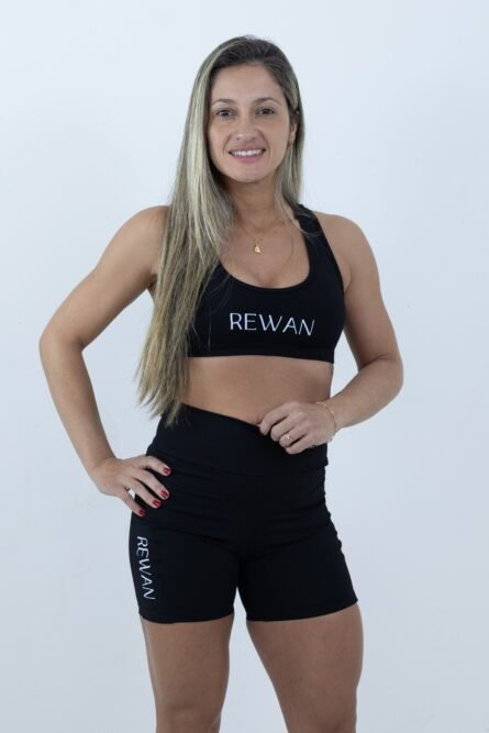 SHORT COM BOLSO PRETO POLIAMIDA BLACKOUT - Imagem 1