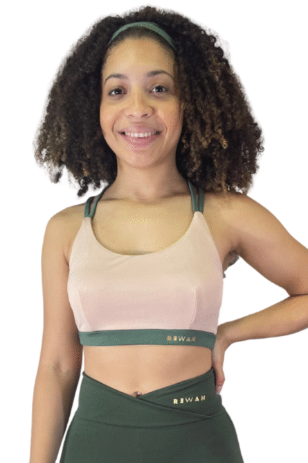 TOP 2 ALÇA NUDE COM VERDE - Imagem 1