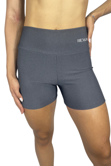 SHORT COS ALTO CINZA CANELADO - Imagem 3