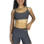 SHORT COS ALTO CINZA CANELADO