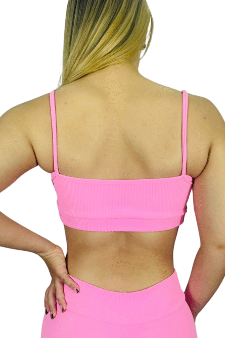 TOP ALCINHA ROSA CANELADO - Imagem 3