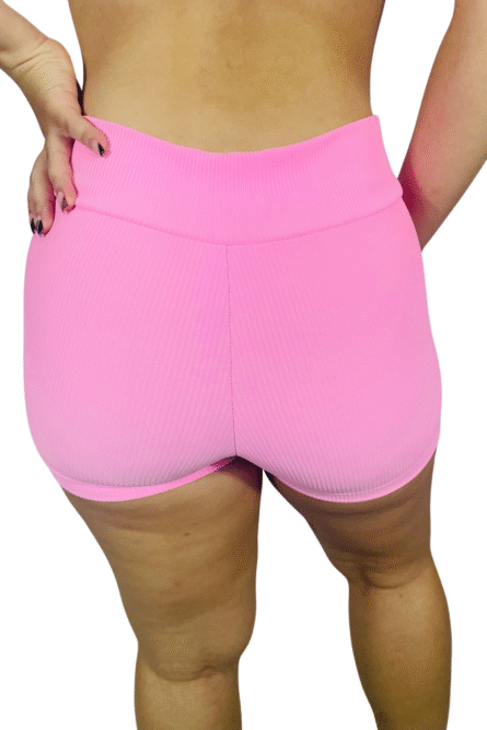 SHORT BÁSICO ROSA CANELADO - Imagem 3