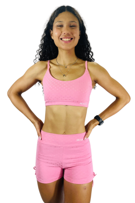 SHORT AMARRAÇÃO LATERAL ROSA POÁ - Imagem 1