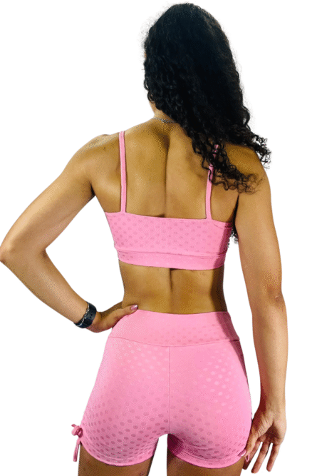 SHORT AMARRAÇÃO LATERAL ROSA POÁ - Imagem 2