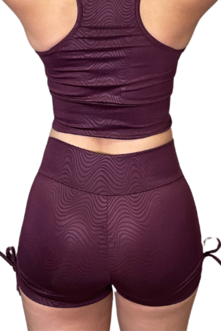SHORT LEVANTA BUMBUM BORDO 3D - Imagem 3