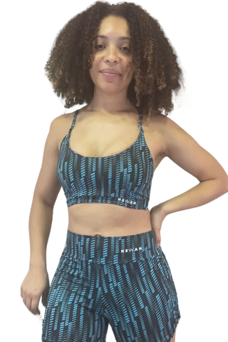 SHORT LEVANTA BUMBUM AZUL MESCLADO - Imagem 1