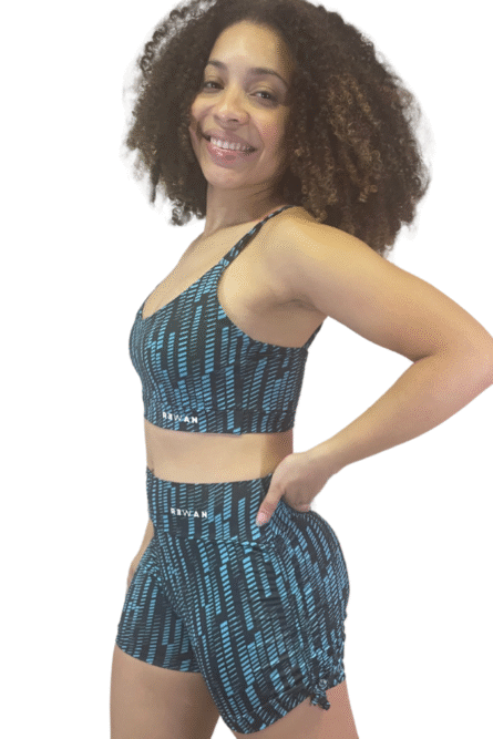 SHORT LEVANTA BUMBUM AZUL MESCLADO - Imagem 2