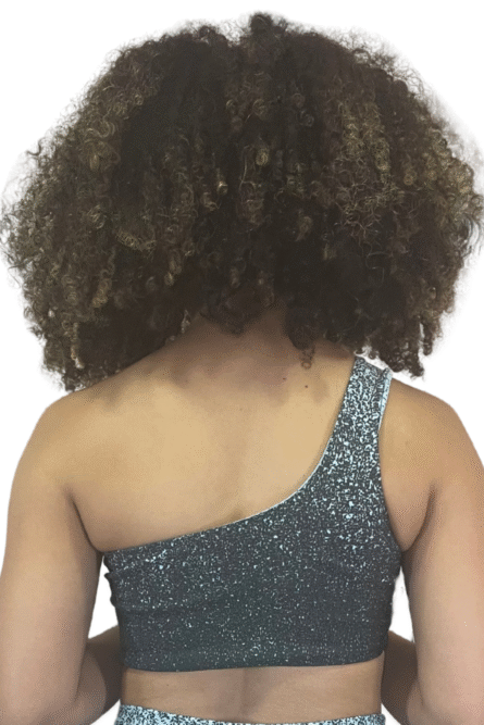 TOP OMBRO AZUL BOLINHA - Imagem 2