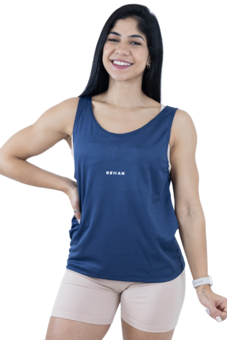 REGATA SLIM AZUL GRAFIT DRYFIT - Imagem 1