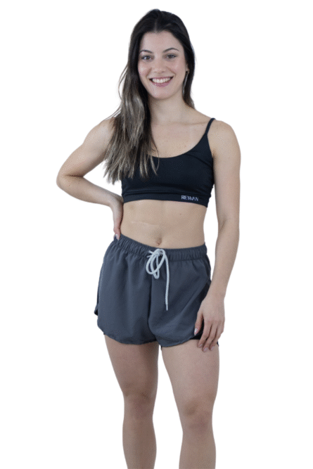 SHORTS TACTEL DE CORRIDA CINZA - Imagem 1