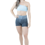 SHORTS COS ALTO AZUL BOLINHA