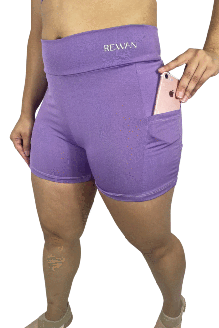 SHORT COM BOLSO LAVANDA - Imagem 4