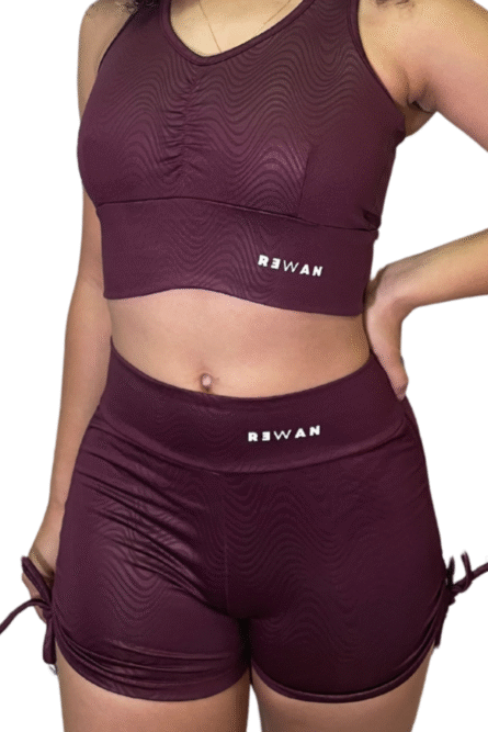 SHORT LEVANTA BUMBUM BORDO 3D - Imagem 2