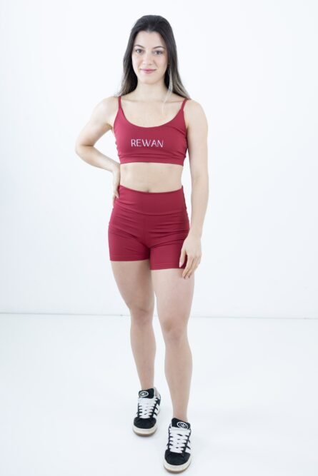SHORT COS ALTO SANGRIA POLIAMIDA - Imagem 1