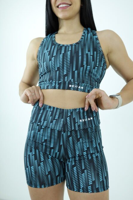 SHORTS COS ALTO AZUL MESCLADO - Imagem 5