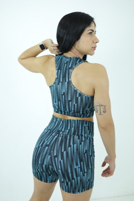 SHORTS COS ALTO AZUL MESCLADO - Imagem 2