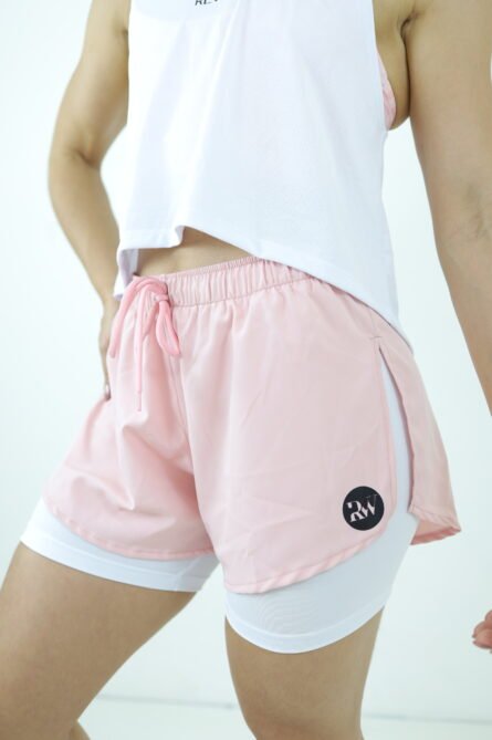 SHORTS TACTEL DE CORRIDA ROSA - Imagem 2